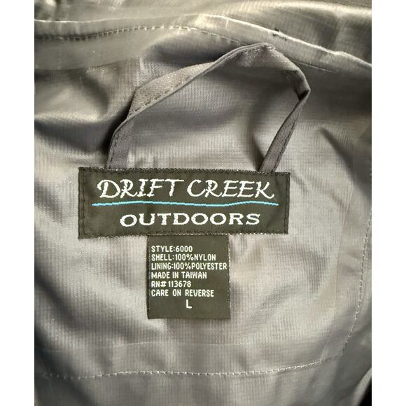 DRIFT CREEK #7000 Gray Tundra Tech Cargo Mens Rain Gear Jacket Wet‎ Wear EUC - Picture 12 of 13